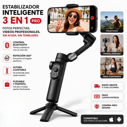 Trípode para Celular con Control Bluetooth | Fotos y Videos Estables a Distancia